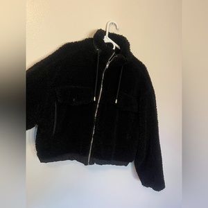 Forever-21 Size M Black Puffer Jacket Sip Up